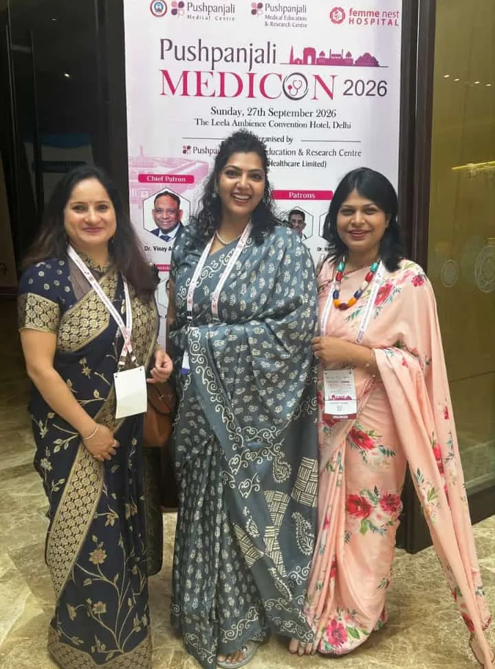 Dr. Neiha Bansal with fellow delegates at Pushpanjali Medicon 2026